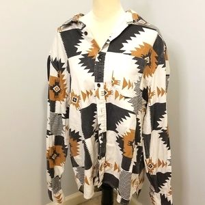 Urban outfitters Aztec button-up large